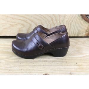 Dansko Clogs Womens 39 Brown Leather Solstice Mules Shoes